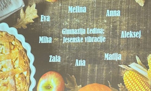 Predstavitev dijakov Gimnazije Ledina, ki so se udeležili recitala